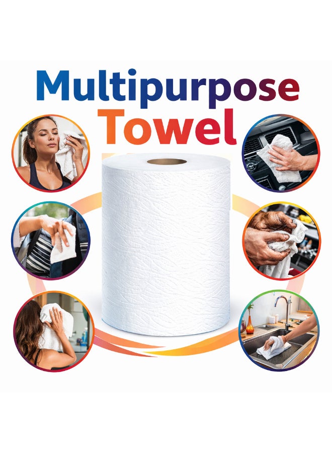 ماكسي رول – عبوة من 6 لفّات، مناديل ورقية للمطبخ، متعددة الاستخدامات وممتصّة للغاية، بنقشة بارزة، بقدرة امتصاص عالية وملمس فائق النعومة لجميع الأسطح. - Image 3